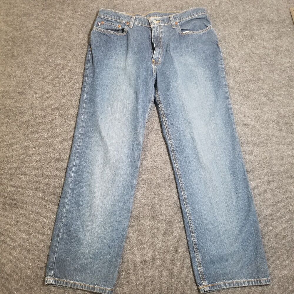 Ralph Lauren Saturday Jeans Womens 14 Straight Vintage 90s Baggy Blue